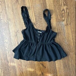 urban outfitters tank w lace on straps